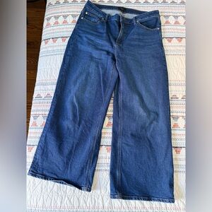 Quince Wide-Leg Blue Jeans